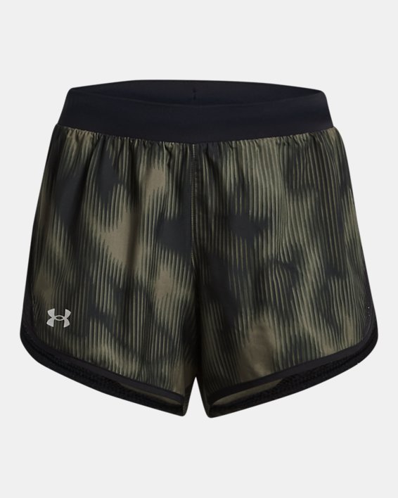 Women's UA Fly-By 2.0 Printed Shorts in Black image number 6
